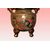 Vaso Brucia Essenze in porcellana Giapponese Satsuma del 1800 riccamente decorato fondo oro e personaggi 