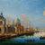 Scuola italiana, XIX secolo, Veduta con Punta della Dogana e Santa Maria della Salute
