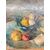 Antico dipinto ad olio, Manfredini, 1944, Trieste, natura morta, 47x38 cm