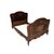 Letto Francese del 1800 Stile Luigi XV in Legno di Palissandro Riccamente Intarsiato