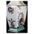 Vaso con coperchio in porcellana Limoges bianca e verde
