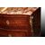 Comoncino francese stile Luigi XV con intarsi marmo rosso Francia e bronzi