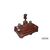 Calamaio Francese in Marmo Rosso Francia del 1800 con mezzo busto in bronzo