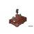 Calamaio Francese in Marmo Rosso Francia del 1800 con mezzo busto in bronzo
