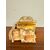 Antico elemosiniere in legno dipinto, XVIII sec, 24x11x15 cm