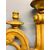 Antica coppia di grandi applique in legno dorato e intagliato, epoca XIX sec, 95x68 cm. 