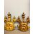 Antica coppia di grandi applique in legno dorato e intagliato, epoca XIX sec, 95x68 cm. 