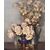 QUADRI ANTICHI, ART DECO, NATURA MORTA CON FIORI DI ROSE BIANCHE, OLIO SU TELA, XX SECOLO. (QF664)