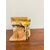 Antico elemosiniere in legno dipinto, XVIII sec, 24x11x15 cm