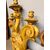 Antica coppia di grandi applique in legno dorato e intagliato, epoca XIX sec, 95x68 cm. 
