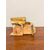 Antico elemosiniere in legno dipinto, XVIII sec, 24x11x15 cm