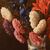 DIPINTI ANTICHI DI FIORI, NATURE MORTE CON GIGLI E DALIE, OLIO SU TAVOLA, DELL'800. (QF662)