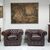 Coppia di poltrone chesterfield club in pelle marrone inglese originale nuova 