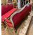 PANC162 - Coppia di divani rivestiti in tessuto rosso, epoca '700, misure cm L 230 x H 124 x P 65