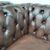 Coppia di poltrone chesterfield club in pelle marrone inglese originale nuova 