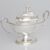 Coppia di zuccheriere con coperchi in argento sterling Giorgio III, Thomas Chawner, Londra, 1783