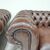 Coppia di poltrone chesterfield club in pelle marrone inglese originale nuova 