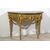 RISERVATA Importante e rara consolle a mezzaluna neoclassica in legno intagliato laccato e dorato, Torino, Francesco Bolgiè attr., fine XVIII secolo