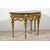 RISERVATA Importante e rara consolle a mezzaluna neoclassica in legno intagliato laccato e dorato, Torino, Francesco Bolgiè attr., fine XVIII secolo