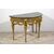 RISERVATA Importante e rara consolle a mezzaluna neoclassica in legno intagliato laccato e dorato, Torino, Francesco Bolgiè attr., fine XVIII secolo