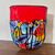Vaso strepitoso vetro  Murano lavorazione incamiciata e a Murrine Millefiori . Anni 70 Grandi dimensioni . H 35 L 33