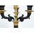 Coppia di candelabri antichi Carlo X a quattro fiamme in bronzo dorato e bronzo brunito. Francia inizio XIX secolo.