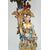 Pair of antique polychrome porcelain lamps in the style of Jacob Petit. France 19th century.