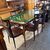 Tavolo modernariato anni 60 con piano in vetro verde dipinto . Restaurato. Mis 178 x 86 h 80 