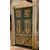 PTL708 - Lacquered door with painted panels, with frame, 18th century, opening size cm W 98 x H 205
