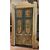 PTL708 - Lacquered door with painted panels, with frame, 18th century, opening size cm W 98 x H 205