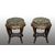 Pair of antique Napoleon III stools in ebonized wood. France 19th century.