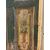 PTL708 - Lacquered door with painted panels, with frame, 18th century, opening size cm W 98 x H 205