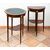 Pair of antique demilune Napoleon III mahogany game tables. France, 19th century.