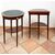 Pair of antique demilune Napoleon III mahogany game tables. France, 19th century.