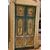PTL708 - Lacquered door with painted panels, with frame, 18th century, opening size cm W 98 x H 205