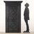 DARS675 - Antique safe in walnut and iron, decorated with studs, 19th century, dimensions cm W 112 x H 186 x D 57