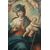 Antique oil painting on canvas depicting "The Divine Shepherdess". Naples, 17th century.