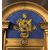 SPECC559 - Specchiera laccata blu e dorato, epoca '800, misure cm L 55 x H 113