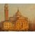 Joseph Carl Berthold Püttner (Planà, 1821 – Vöslau, 1881), Gondole al tramonto davanti a Piazza S. Marco e Santa Maria della Salute