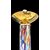 Lampada da terra  in vetro murrina con dettagli in ottone.Murano.