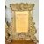 Antico gruppo di tre Cartagloria, XIX sec, in metallo sbalzato dorato, 26x35 e 26x21cm