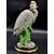 Scultura ceramica anni '50 raffigurante airone marino su base vegetale