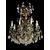 LAMPADARIO IN CRISTALLO, LEGNO E BRONZO AD 8 LUCI - XIX SECOLO