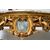 Consolle antica Napoleone III in legno dorato e intagliato con piano in marmo. Francia XIX secolo.