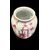 Vaso in maiolica con decoro ad architetture e motivi vegetali  in rosso porpora.Casali e Callegari.Pesaro.