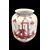 Vaso in maiolica con decoro ad architetture e motivi vegetali  in rosso porpora.Casali e Callegari.Pesaro.