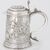 Tankard in argento sterling Regina Anna, argentiere RP, Dublino, 1711