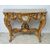 Consolle antica Napoleone III in legno dorato e intagliato con piano in marmo. Francia XIX secolo.