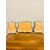 Antico gruppo di tre Cartagloria, XIX sec, in metallo sbalzato dorato, 26x35 e 26x21cm