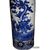 Vaso Porta Ombrelli Cinese in Porcellana Bianca e Blu Decorata con Personaggi